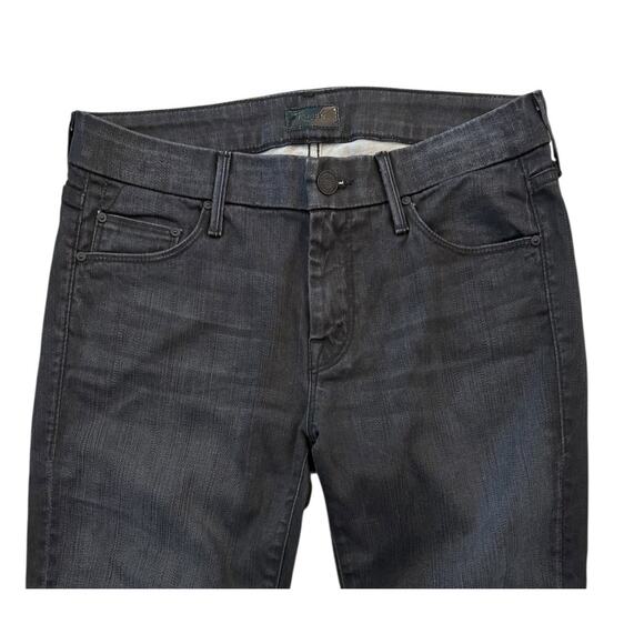 Mother The Looker Crop Ankle Skinny Jeans Size 27 Lies & Shadows Black Gray - Picture 5 of 12